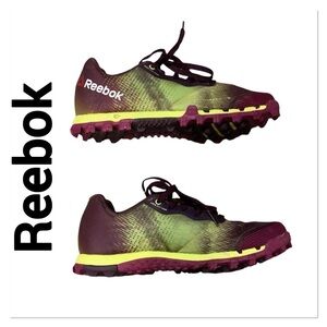 REEBOK All Terrain 2.0 Purple and Yellow Running Shoes size 5